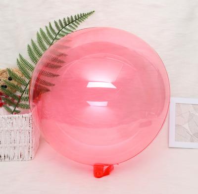 China Party Festival Supplies 18 Inch PVC Red Clear Birthday And Wedding Party Decorations Bobo Balloons for sale