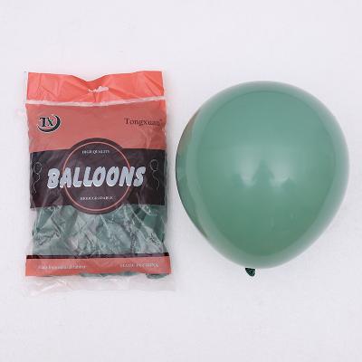 China Party Festival Supplies Rose Red Retro Olive Green Bean Green Color Latex Matte Party Balloons 12 Inch for sale