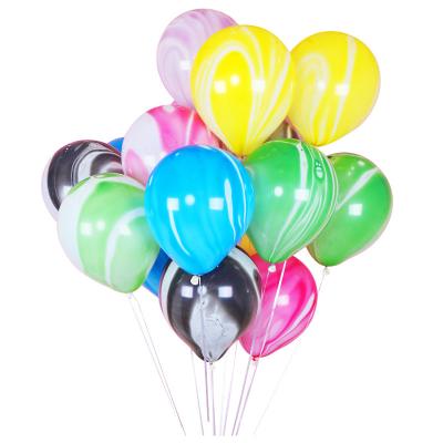 China Party Festival Supplies 100pcs Colorful Pink Blue Green Marble Balloons Party Pack Balloons Decorations for sale