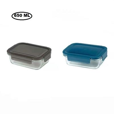 China Viable Leakproof Household Refrigerator Organizer Vacuum Microwavable Airtight Glass Food Storage Container for sale