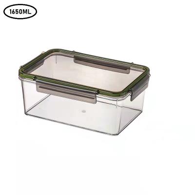 China Sustainable 1650ML Potato Bins Leak-Proof BPA Free Customized Lunch Box Food Storage Set OEM PET Stackable Plastic Food Container for sale