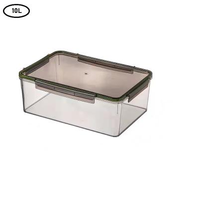 China BPA Free Viable Plastic Freezer Kitchen Meal Prep Box PET Pantry Organizer Airtight Food Storage Container With Lid for sale