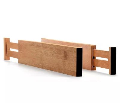 China Expandable Professional Hot Selling Cheap Wooden Organizer Manufacturing Bamboo Drawer Divider for sale