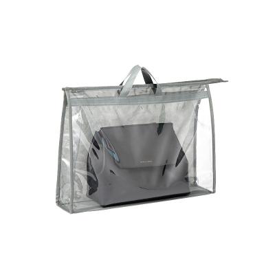 China Modern Clear Cover Cabinet Dust Proof Zipper Storage Bag Hanging Organizer For Luxury Handbag Purse for sale