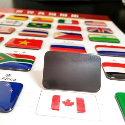 China Form Factory Wholesale National Flags Customized Epoxy Material 3D Fridge Magnet In Different Countries for sale