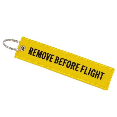 China Twill how to make your fabric unique key chain, aviation gift for frends TAKE OFF BEFROE FLIGHT for sale