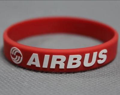 China Red color AIRBUS silicone bracelet flight gift UNDETERMINED bracelet for wholesale for sale