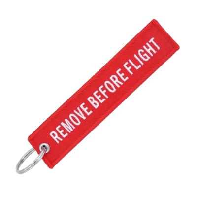 China Aviation Gifts Aviation Key Chains Perfect Embroidery Key Indicator For Air Enthusiast Keychains REMOVE BEFORE FLIGHT for sale