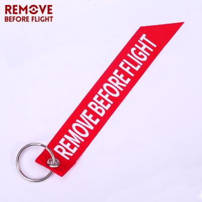 China 100% Polyester or Cotton REMOVE BEFORE FLIGHT Stewardess Luggage Key Tags REMOVE BEFORE FLIGHT ribbon key chain for sale