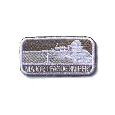 China 3D Factory Manufacture Garment Accessories Major League Sniper MLS Patch Embroidery Badge Tactical Patches for sale