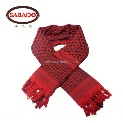 China 65% Polyester SABADO Fashion Arab Hijab Keffiyeh Scarves Winter Muslim Military Windproof Scarf Shawl for sale