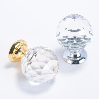 China Modern Crystal Cabinet Knobs With Screws Drawer Furniture Kitchen Dresser Cupboard Handles for sale