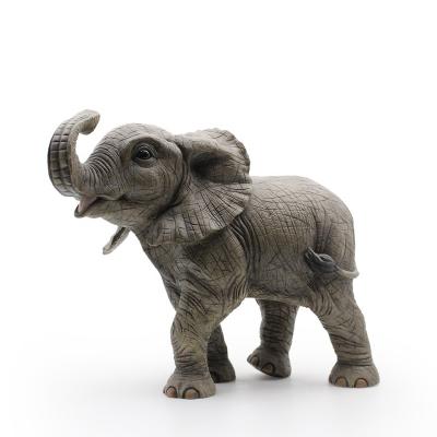 China Resin Custom Animal Statue Gift Natural Realistic Animal World Headquarters Elephant Figurine for sale