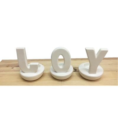 China Housewares JOY design ceramic tealight candle holder for Christmas indoor decoration for sale