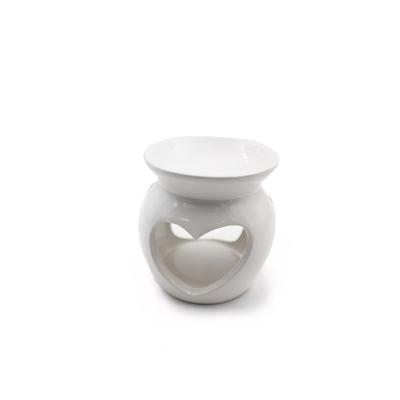 China Custom Decoration LOVE White Wedding Favors Home Decoration Ceramic Aroma Oil Burner Candle for sale