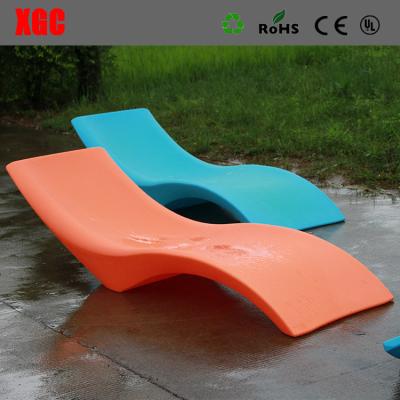 China Hard Plastic Single Outdoor Patio Lounge Chairs / Chaise Lounge Pool Furniture for sale