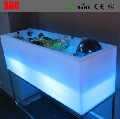 China 120 Cm PE Wine Cooler Bucket 16 Changeable Rgb Led Champagne Bucket For Bar for sale