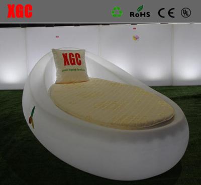 China Egg Shape LED Lounge Chair / Swimming Pool Side Sunbed With 16 Colors Available for sale