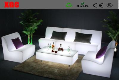 China Rotomolding Plastic Straight LED Light Sofa Table Sets For Outdoor Events for sale