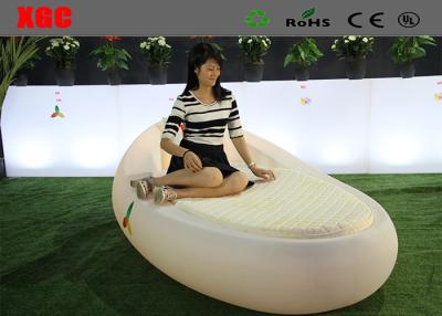 China Upscale Style Oval Shape LED Light Bed Cube Side Table For Swimming Pool for sale