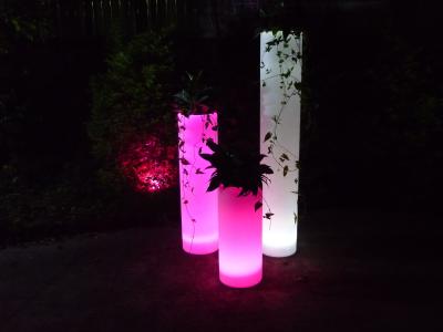 China RGB LED Large Flower Plants Pots Solar LED Flower Pot Light for sale