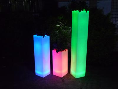 China Lovely Illuminated Led Light Flower Pot Plant Pots For Home Decoration for sale