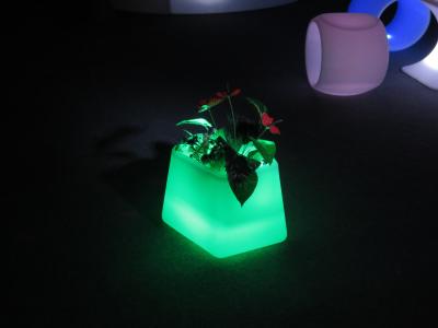 China Pe Material Irrugular Plant Pots With Led Light For Bar for sale