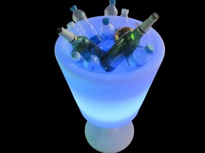 China Illuminated Colour Changing Wine Cooler Large Capacity Blue Color for sale