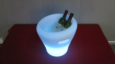 China Personalized Plastic LED ICE Bucket , Led Light Up Buckets Environmental Friendly for sale