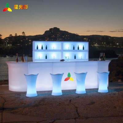 China Fireproof Cocktail Table And Chairs Bench Remote Control For Bar Ktv Party Decoration for sale