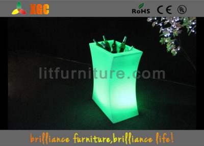 China Modern Electric Champagne Cooler , Green Led Light Up Buckets For Wine for sale