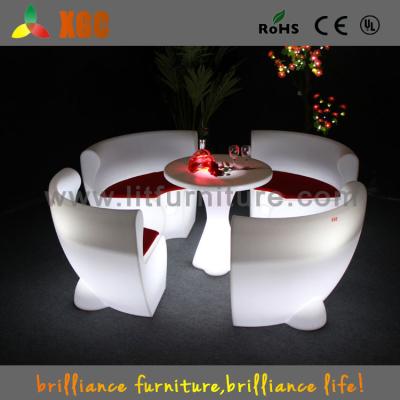 China Comfortable LED Light Sofa Led Glowing Plastic Chairs For Night Bar for sale