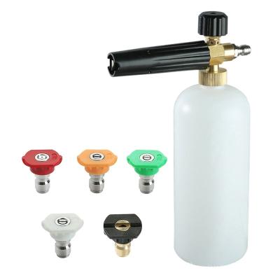 China High Pressure Car Cleaing Gasket Car Wash Products Snow Foam Lance Foam Cannon OEM With 1 Liter Bottle for sale