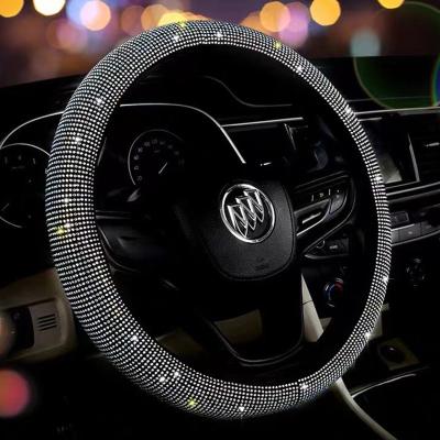 China beach & Holiday Universal Luxury Fashion Diamond Car Steering Wheel Cover Shiny Bling Crystal Rhinestone Rhinestones For Amazon for sale