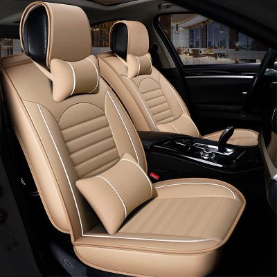 China Universal Leather Car Seat Cover 5 Seat Four Seasons General PVC Car Seat Cover Durable Breathable Fashionable Car Seat Cover for sale