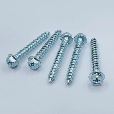 China M3 M4 M5 M6 Hexagon Flange Head Carbon Steel Phillips Hexagon Flange Head Self Tapping Screw Wood Screws for sale