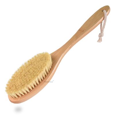 China All natural TREESMILE brushes bath sisal brush bristle body massage brush OEM natural bamboo dry logo factory have good running quality for sale