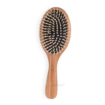 China Cushion Hair Salon, Travel, Hotel Hair Brush Comb Natural Bamboo Scalp Massage Brushes Treesmile FACTORY 50 MOQ Custom Logo for sale