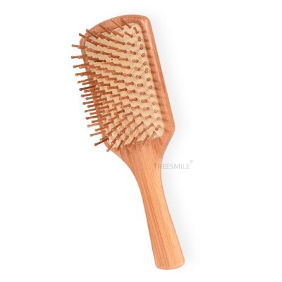 China Bamboo Brush Eco-friendly Cushion Salon Hair Brush-Natural For Men Women Air Cushion Spa Massage Scalp Treesmile OEM Logo for sale