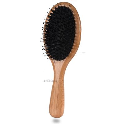 China Cushion Hair Brush Boar Bristle For Long Short Thick Curly Thin Wet Or Dry Hair For Men Women Kids Treesmile Custom Logo Factory for sale