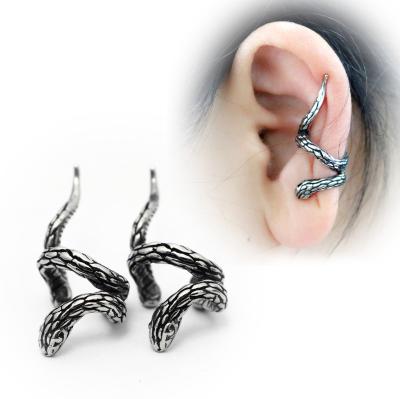 China Punk 316 Stainless Steel Biker Snake Earring For Men And Women for sale