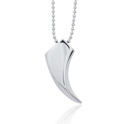 China Stainless Steel Mens Stainless Steel Wolf Teeth Pendant Necklace for sale