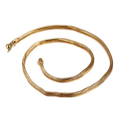 China Wholesale Stainelss 3.2mm Stainless Steel Gold Snake Chain For Necklace for sale