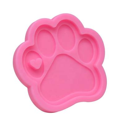 China Factory Direct Sale Diy Tool Reusable Baking Key Chain Set Silicone Bear Paw Mold Baking Mold for sale