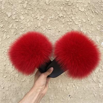 China Fashion Trend Wholesale Hot Sale Flip Flop High Quality Custom Logo Fluffy All Colors Woman Fur High Quality Slipper for sale