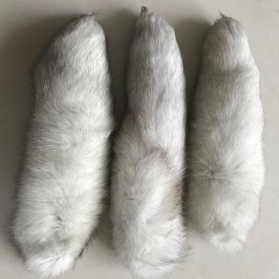 China Real natural fluffy high quality blue fox fur tail for sale