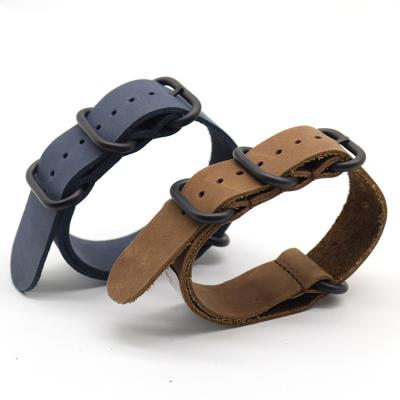 China Retro Luxury And Fashion OEM/ODM Italian 24Mm Leather Band Of New Hardware Watch Strap 18Mm 20Mm 22Mm for sale