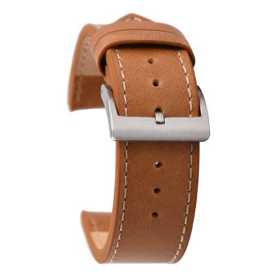 China Watch Band 18/20/22/24Mm Brown Vintage Fashion 2021 Retro And Fashion Two Piece Leather Strap for sale