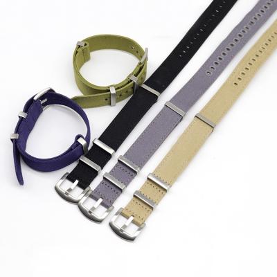 China Hot Sandblasting Factory Sales Watch Band Quick Release Laker Canvas Ring Eyelet Watch Bands For MI Band Nylon for sale