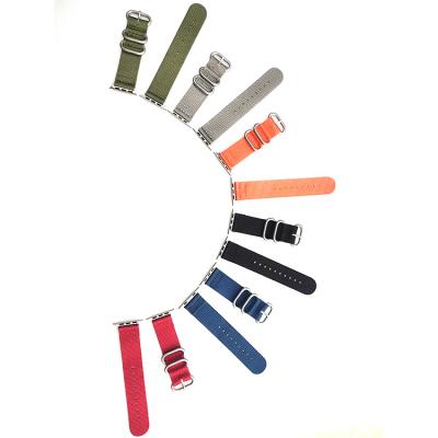 China Free Sample Acrylic Comfortable 42mm Wide 38mm 190Mm Smart Watch Strap Nylon Watch Band For Apple Watch 6 for sale